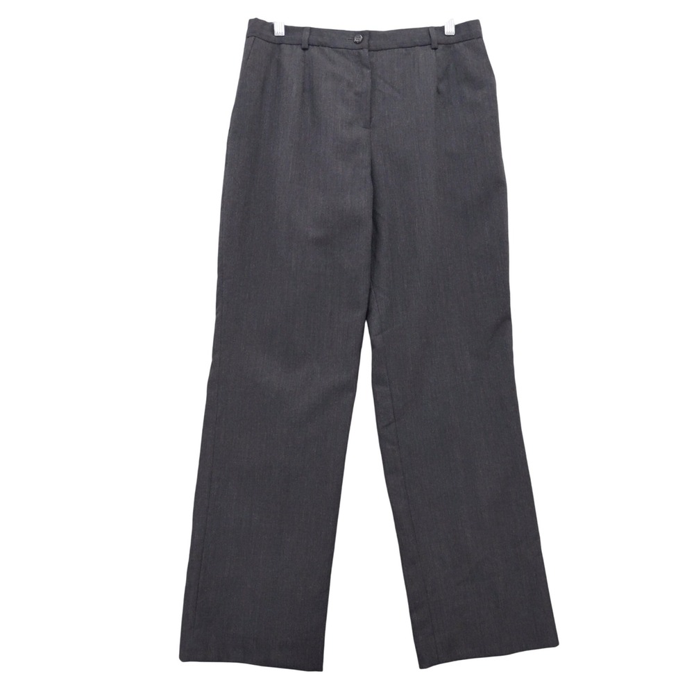 Pendleton Petite Wool Pants Size 12 Gray Satin Lined Career Business‎
